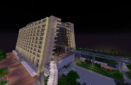 Exterior of the Main Tower Building of Disney's Contemporary Resort.