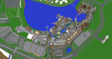 Overhead view of Disney Springs (as of April 2025)